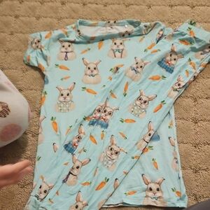 Posh Peanut Blue Bunny Pajama Set